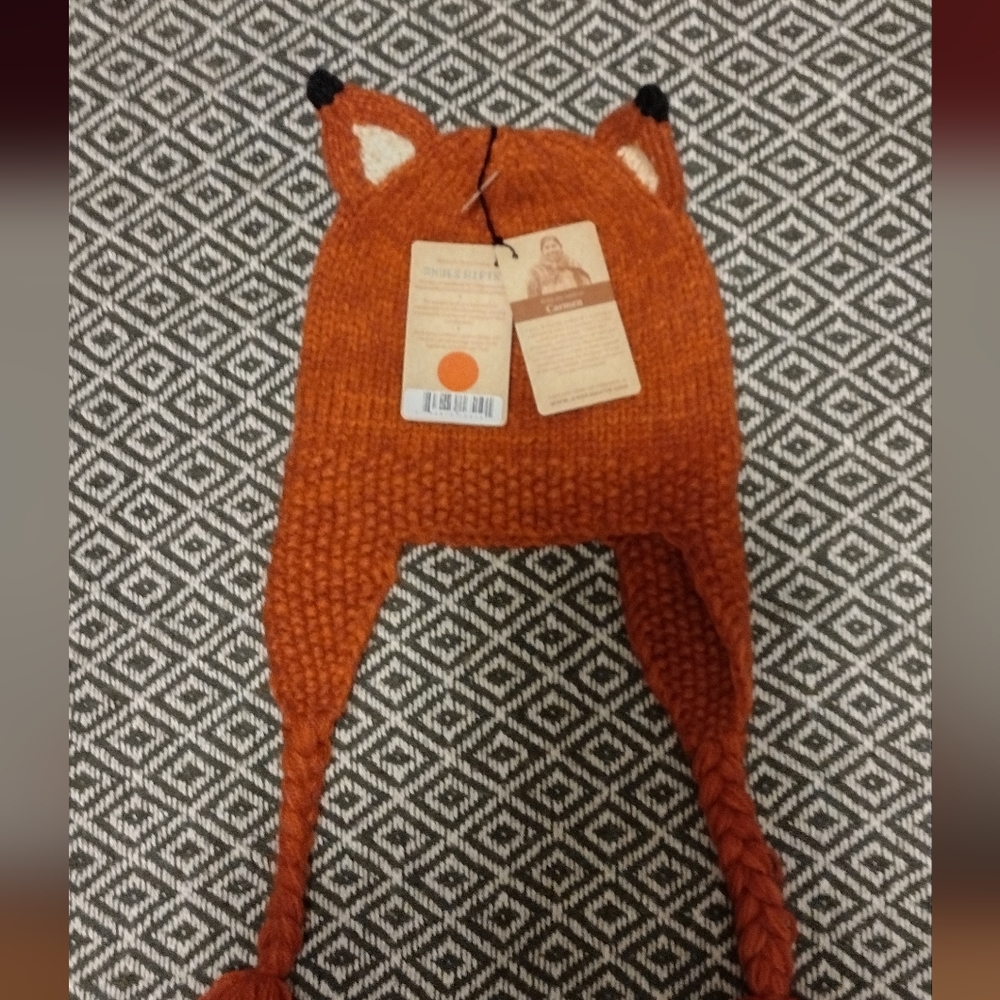 Andes Kids Fox braided beanie hat